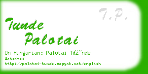 tunde palotai business card